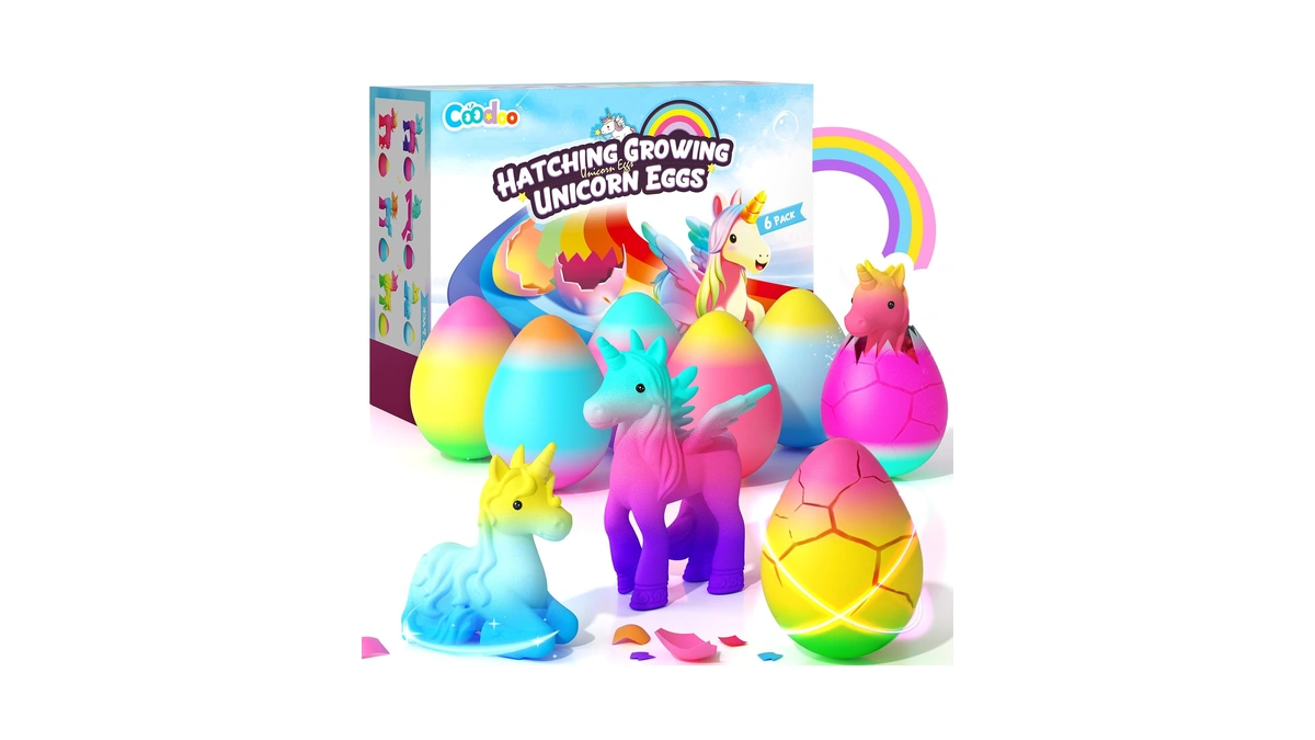 Unicorn Hatching Rainbow Eggs For Kids - 6 Pack Magic