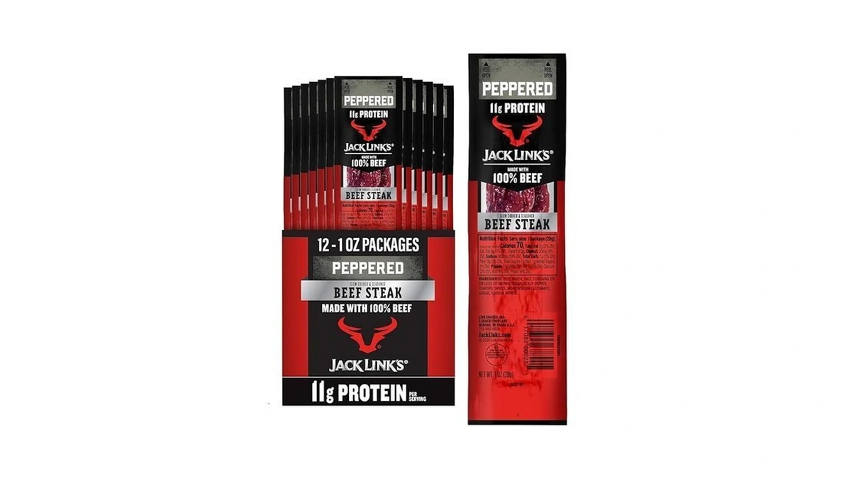 Amazon coupon: Jack Link's Peppered Beef Jerky Steaks -