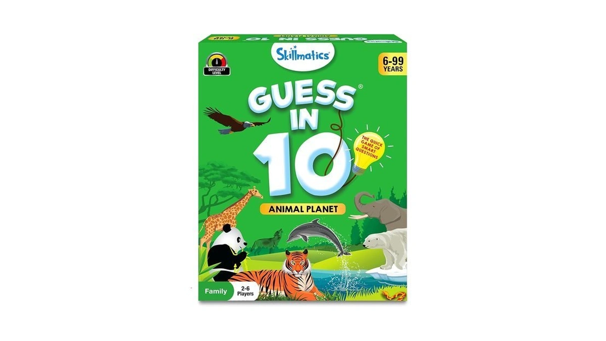 Skillmatics Guess In 10 Animal Planet, Card Game, Perfect For