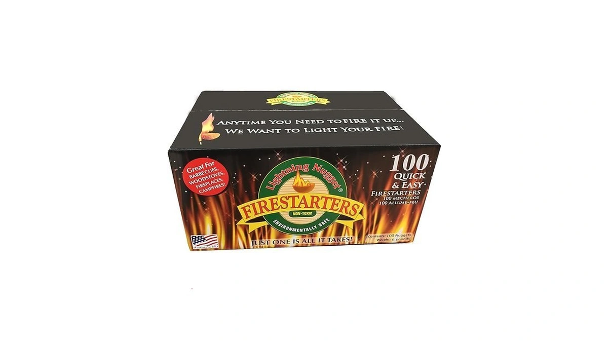 Lightning Nuggets N100seb Super Economy Box Fire Starter , Tan