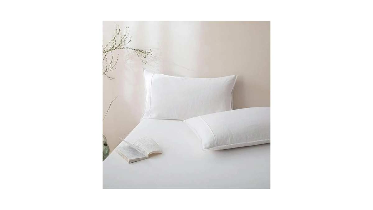 Talasily 100% French Linen Pillow Case Standard Size Set Of