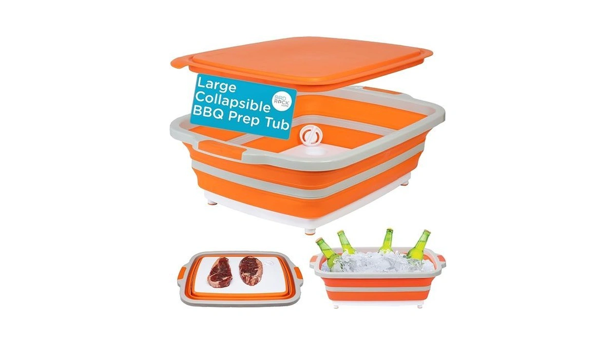Birdrock Home Collapsible Food Prep & Cutting Board And Grill