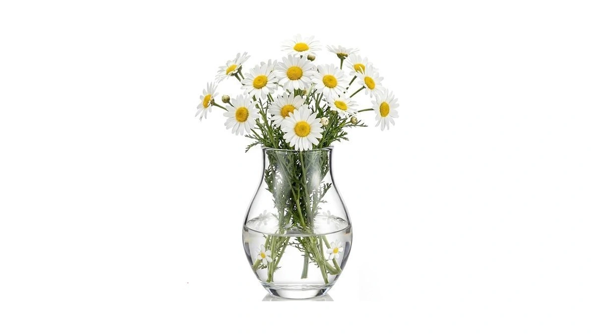 Ferrochef 1 Pcs Daisy Icon Glasses Flower Vase, Daisy Flower