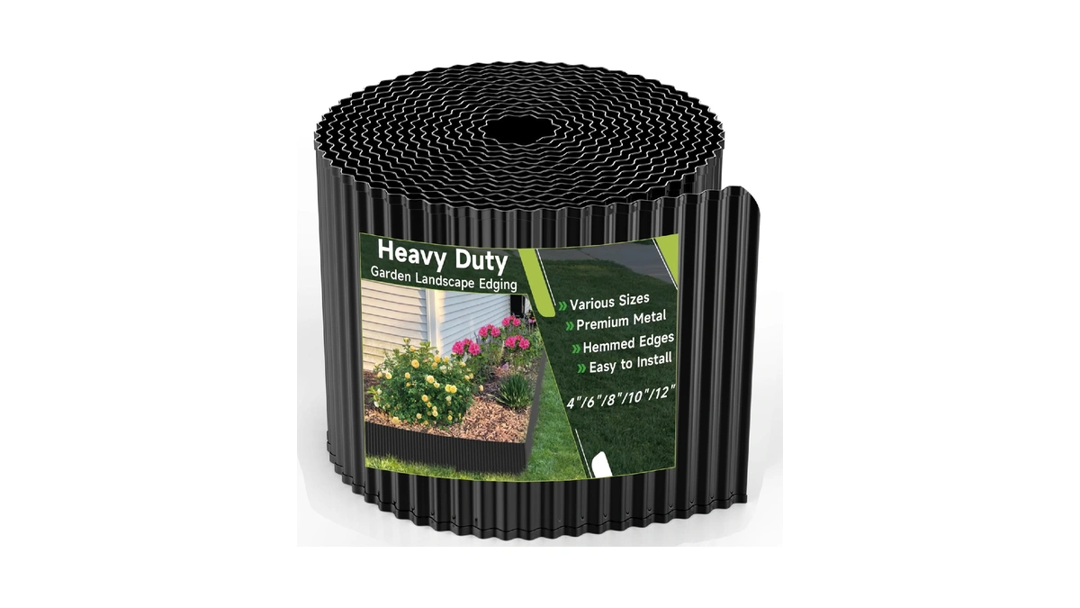 Corrugated Garden Edging,6"×40ft Galvanized Steel Landscape Edging & Lawn Edging