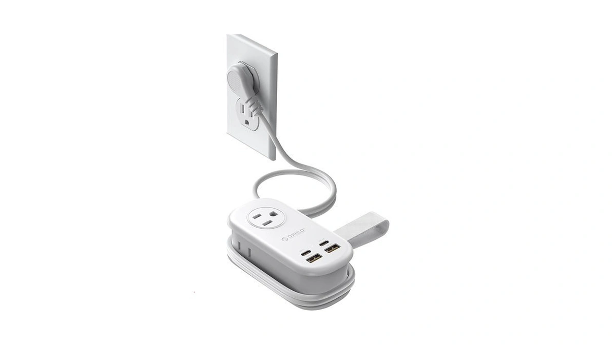 Orico Travel Power Strip, 65w Gan Charging Station With 3