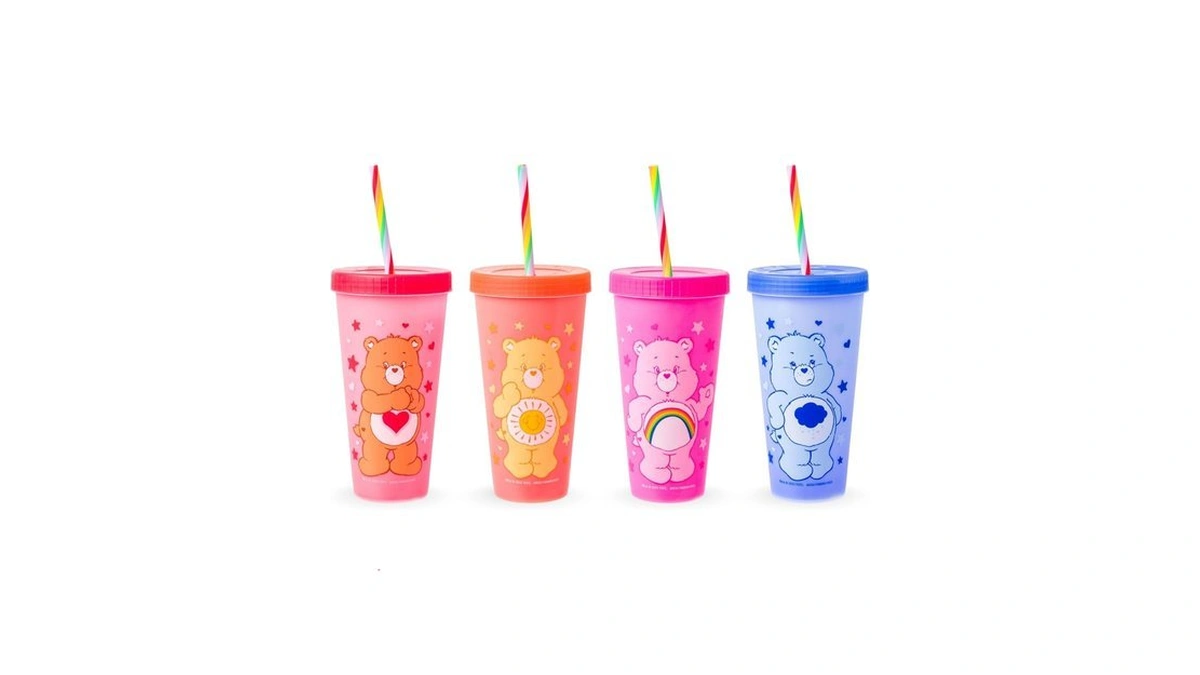 Silver Buffalo Care Bears Hearts And Stars 4 Pack Plastic