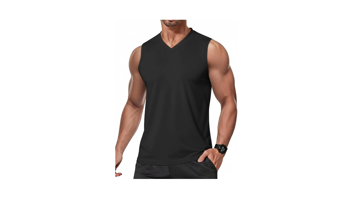 Coofandy Men's Workout Tank Tops V Neck Sleeveless Shirts Quick