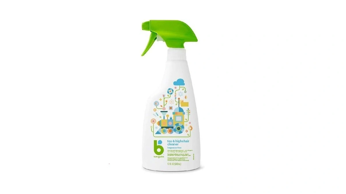 Babyganics Toy & Highchair Cleaner Spray, Fragrance Free, 17oz Spray
