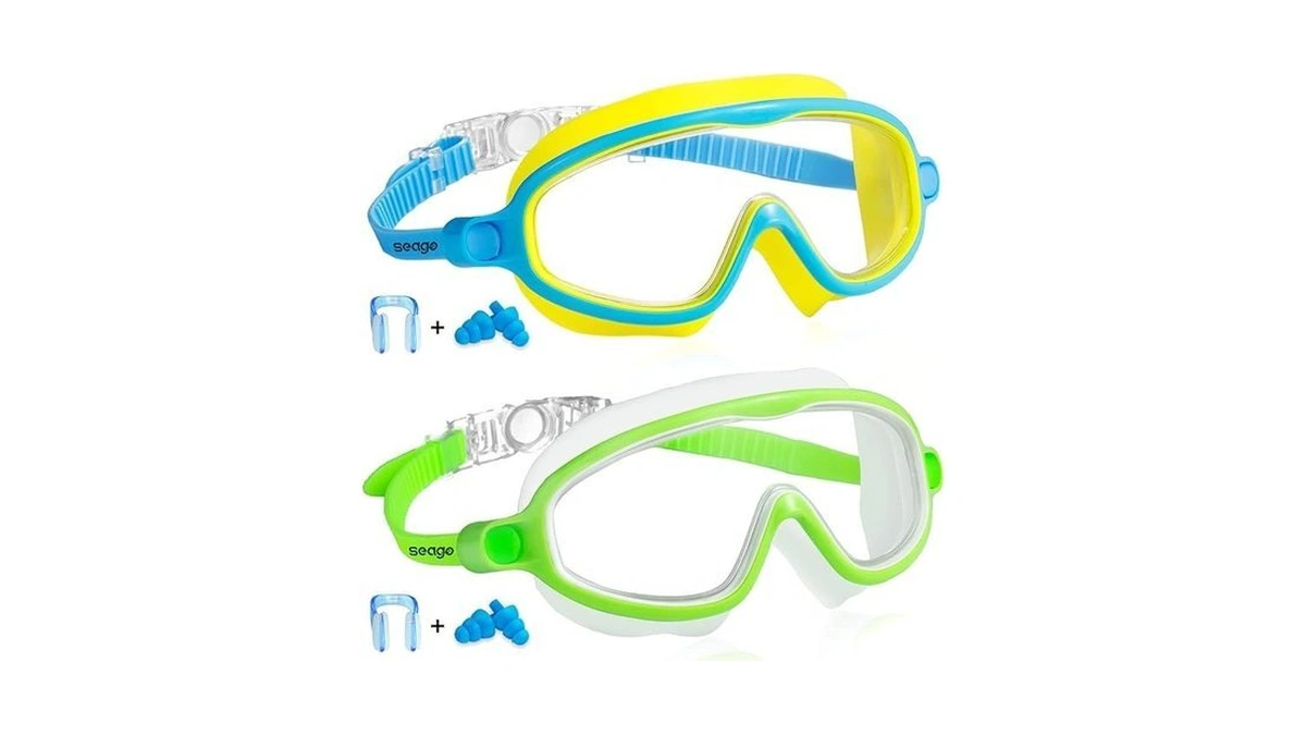 Goggles For Kids Swimming 2 Pack No Leaking Anti-fog Outer
