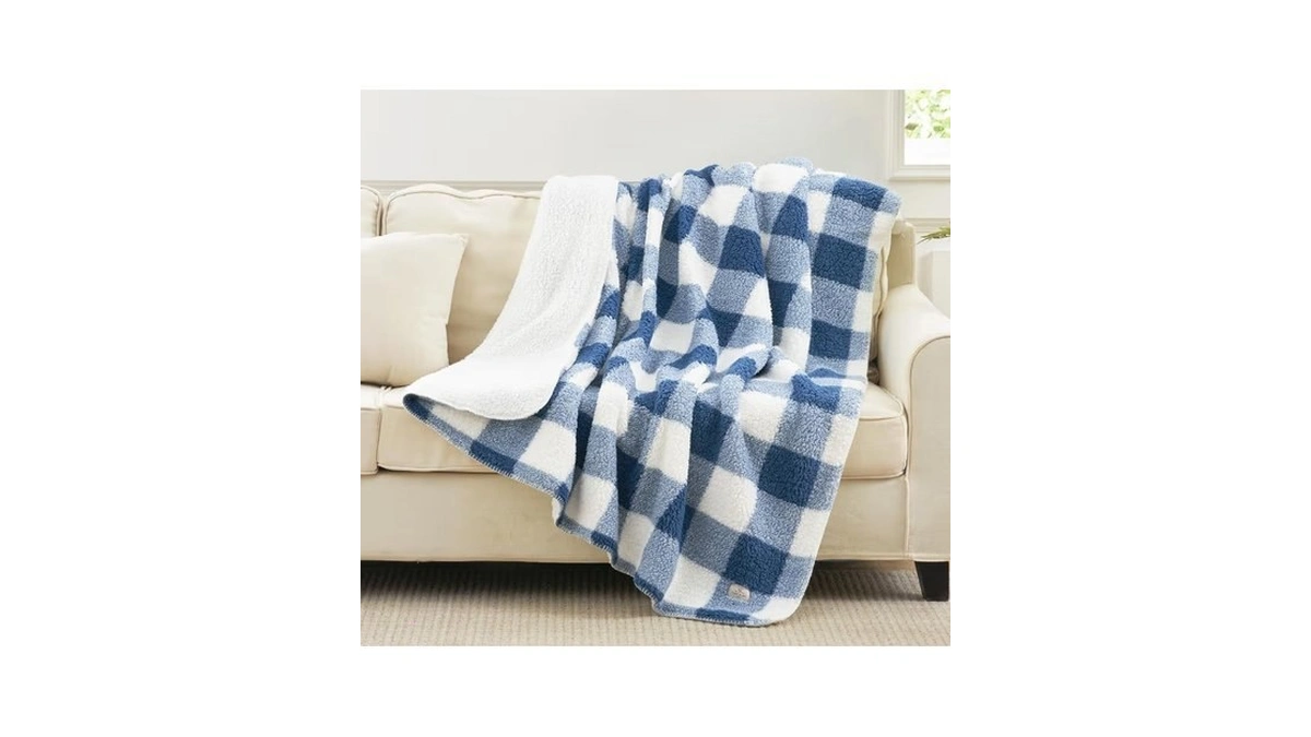 Cozy Bliss Luxury Sherpa Throw Blanket For Couch, Premium Reversible