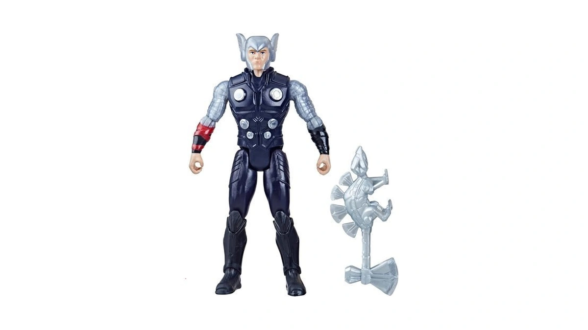 Marvel Mech Strike Mechasaurs, 4-inch Thor Action Figure With Dino