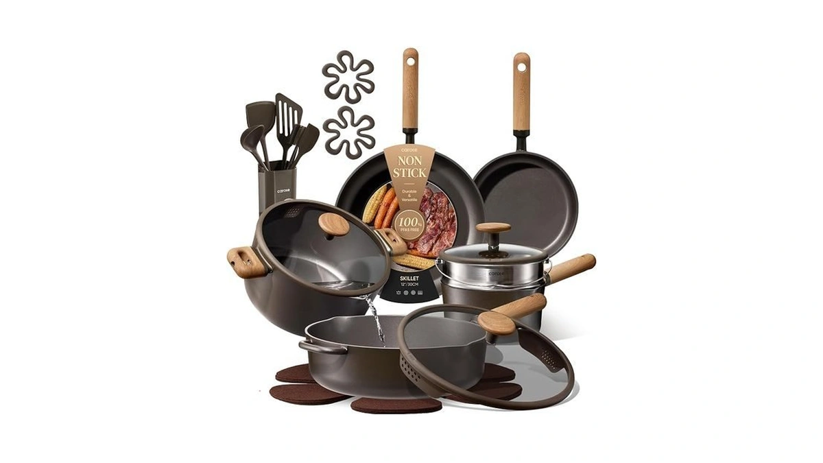 Carote Pots And Pans Set Non Stick, 21pcs Cookware Set