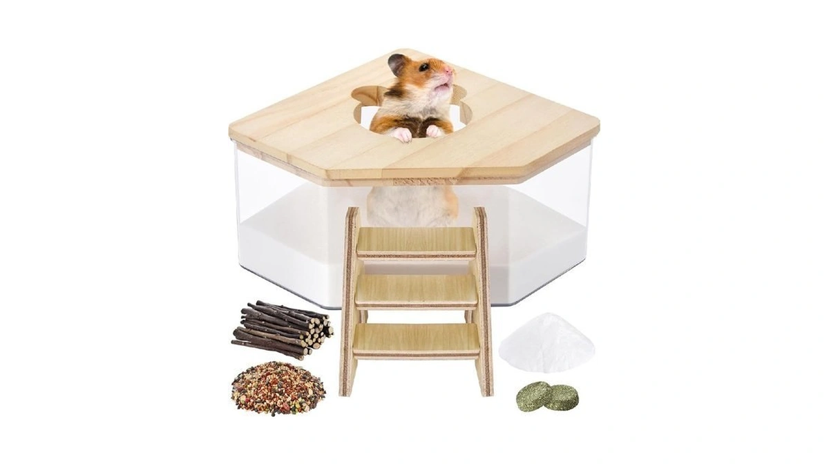 Hkbzqc Hamster Sand Bath House 6pcs, Small Pet Sand Bath