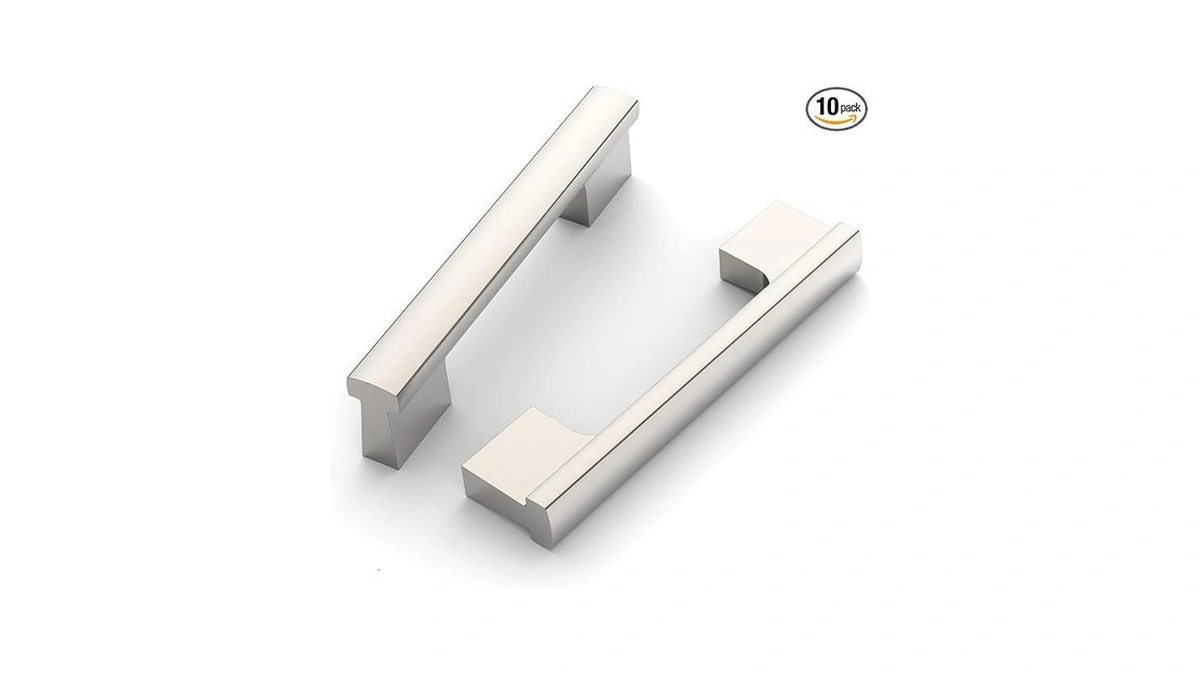 Romatee 10 Pack 3.75 Inch(96mm) Cabinet Pull Brushed Satin Nickel