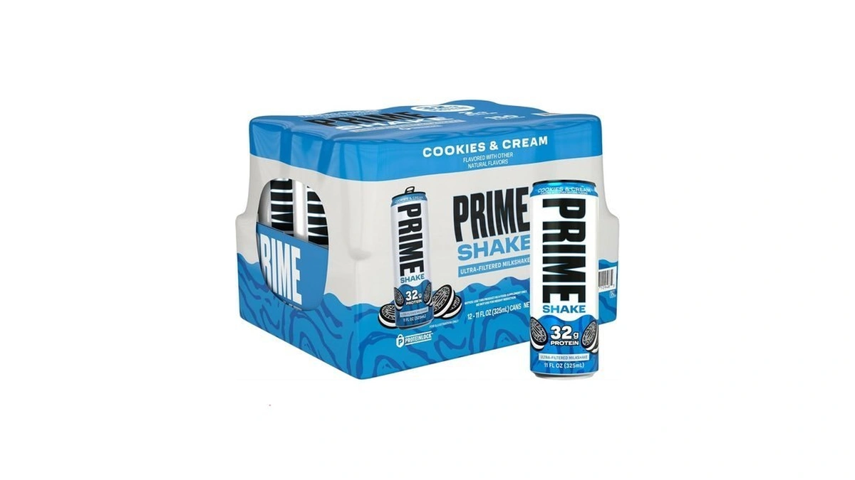 Prime Shakes, Cookies & Cream, 32g Protein Shake For Muscle