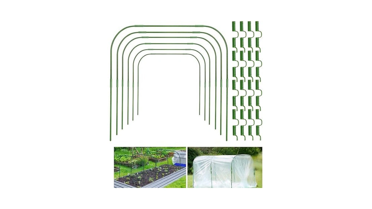 Greenhouse Hoops Grow Tunnel,6 Sets Garden Hoops For Raised Beds,