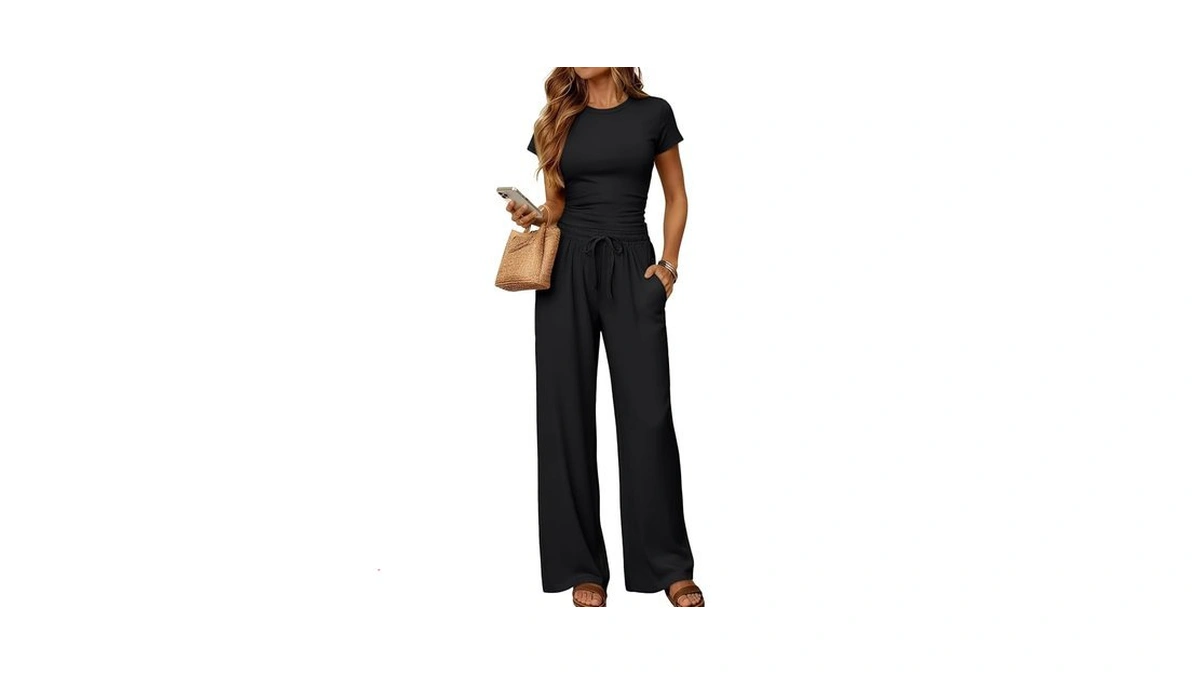 Lillusory Sweat Sets For Women Airport Travel 2 Two Piece