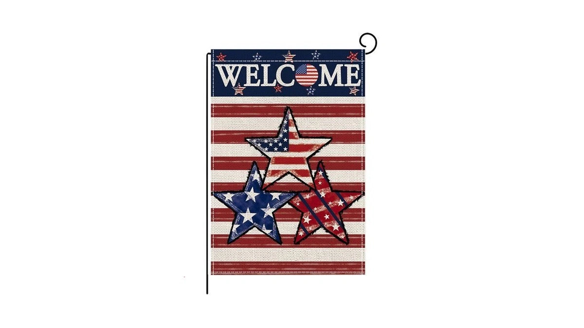 4th Of July Garden Flag Independence Day Welcome Garden Flag