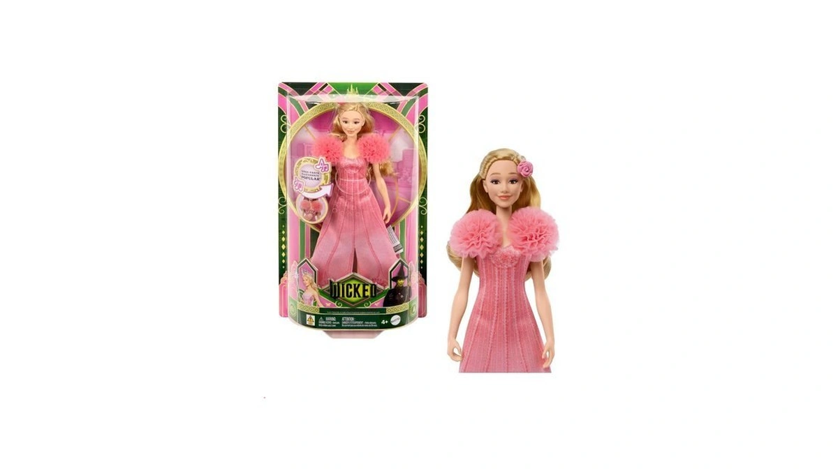 Mattel Wicked Singing Glinda Fashion Doll & Accessories, Posable With