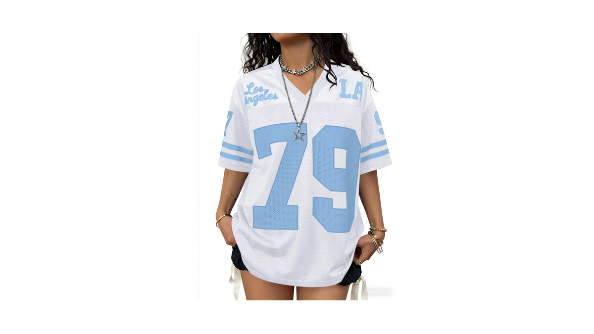 Plameil Jersey Shirts For Women Graphic Numbe...