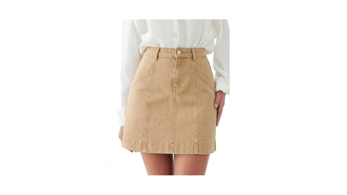 Sidefeel Denim Mini Skirt For Women High Waisted Stretch Casual