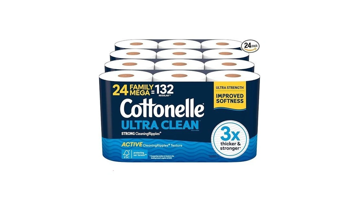 Cottonelle Ultra Clean Toilet Paper With Active Cleaningripples Texture, Strong
