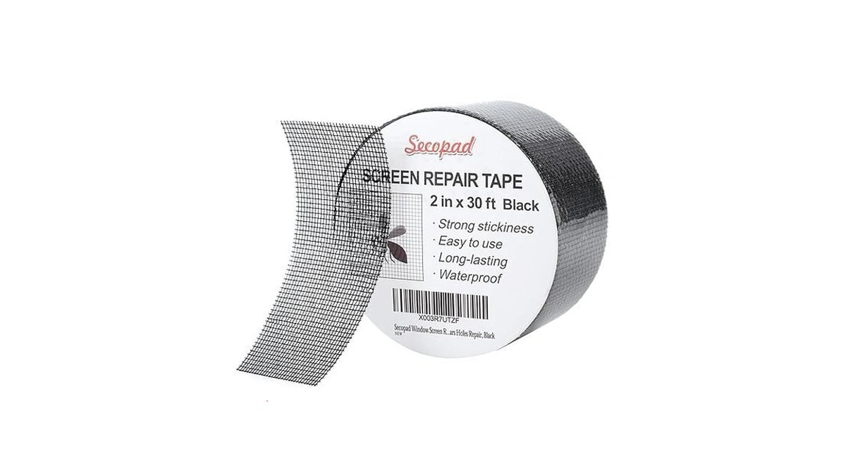Secopad Black Window Screen Repair Tape, 2 In X 30