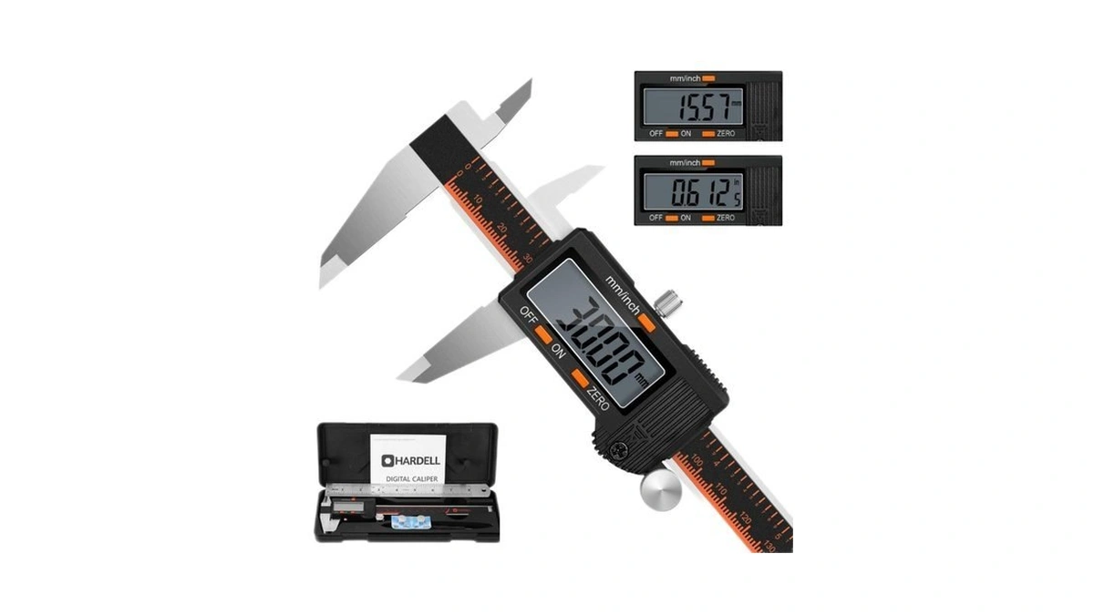 Hardell Digital Caliper, 6 Inch Stainless Steel Caliper Measuring Tool