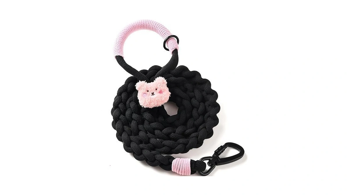 4ft Heavy Duty Braided Rope Dog Leash, Soft Cotton Design