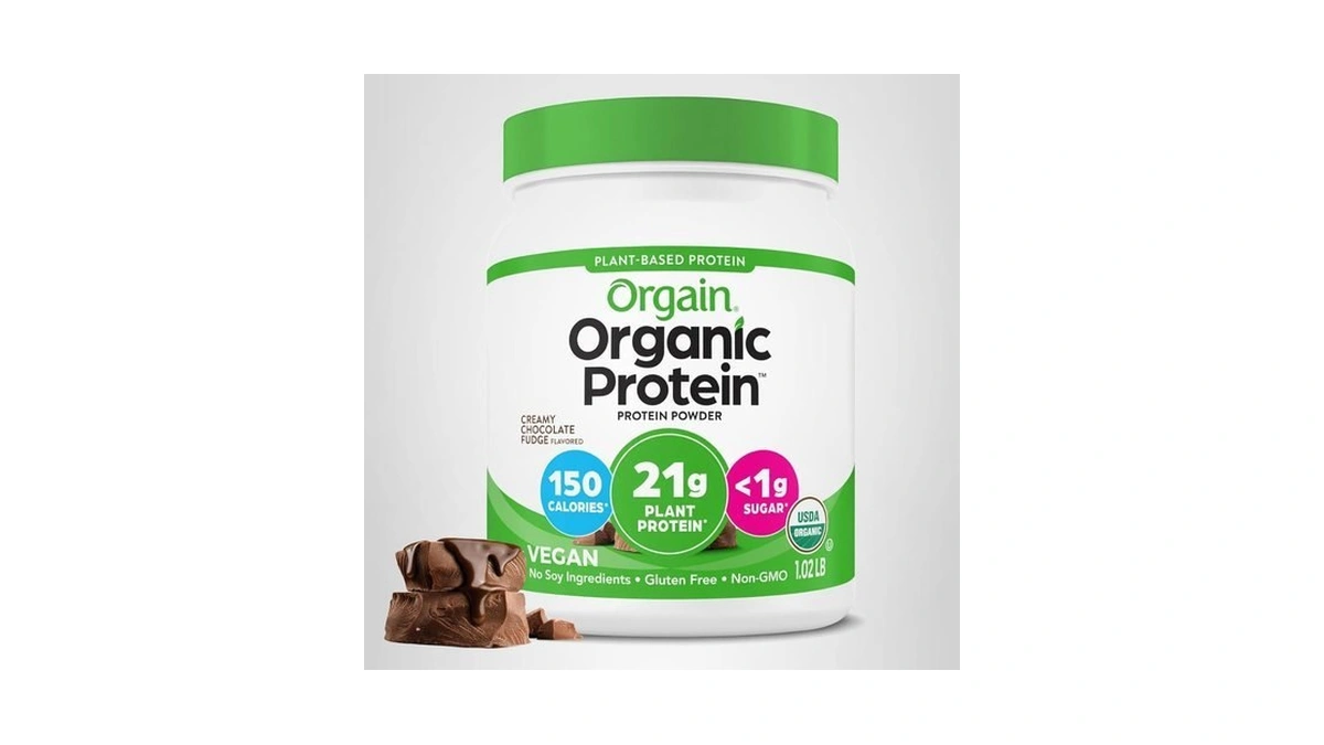 Orgain Organic Vegan Protein Powder, Creamy Chocolate Fudge - 21g