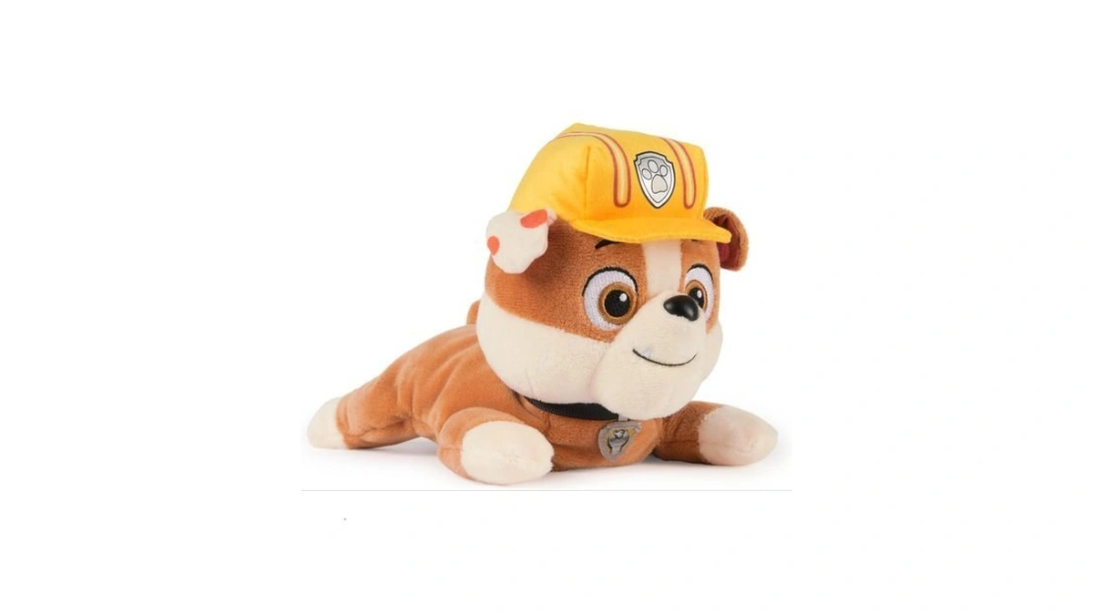 Paw Patrol Gund Rubble Plush, Official Lounging Rubble Plush Toy,