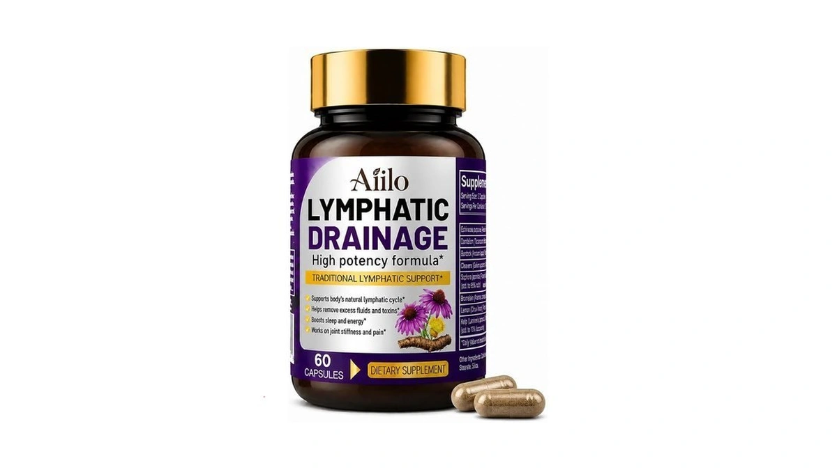 Aiilo Lymphatic Drainage Capsules β Herbal Supplement With Echinacea, Dandelion