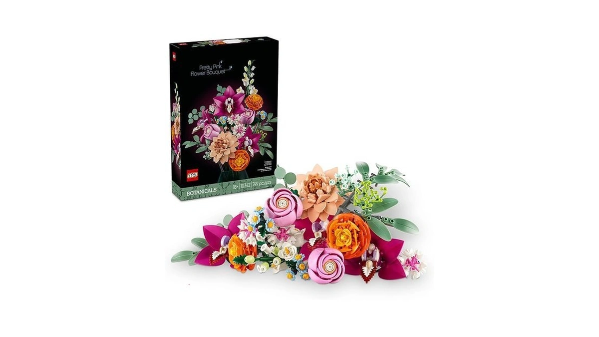 Lego Botanicals Pretty Pink Flower Bouquet Building Set For Adults