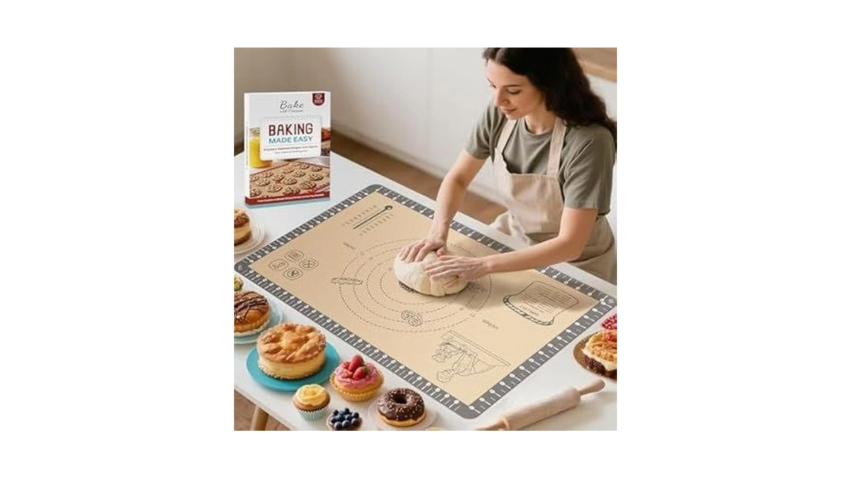 Silicone Baking Mat With 10 Quick Recipes, Extra Thick Silicone