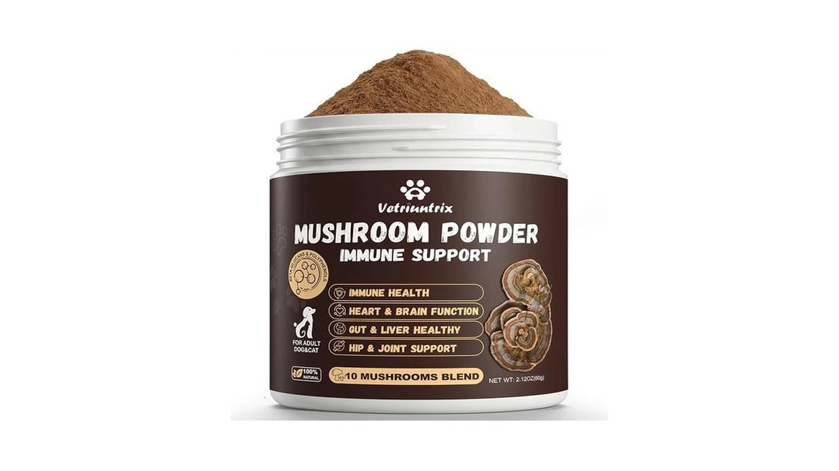 Vetriuntrix Turkey Tail Mushroom For Dogs, Organic 10 Mushroom Blend
