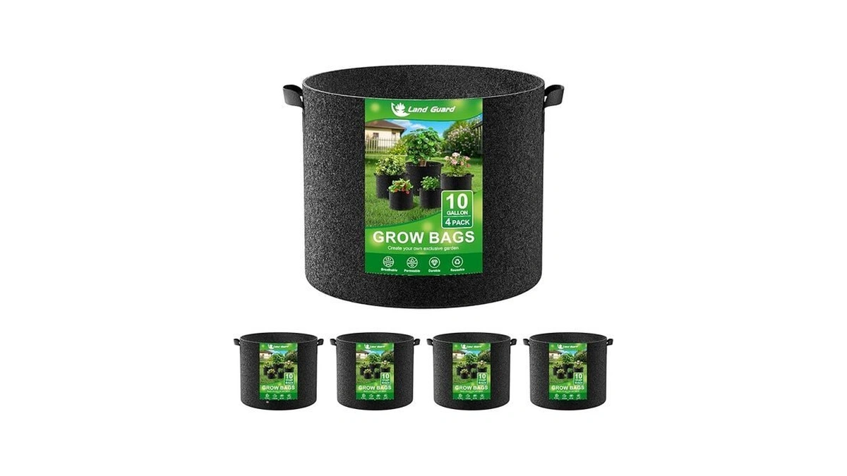 Amazon : Land Guard 4-pack Fabric Grow Bags 10 Ga
