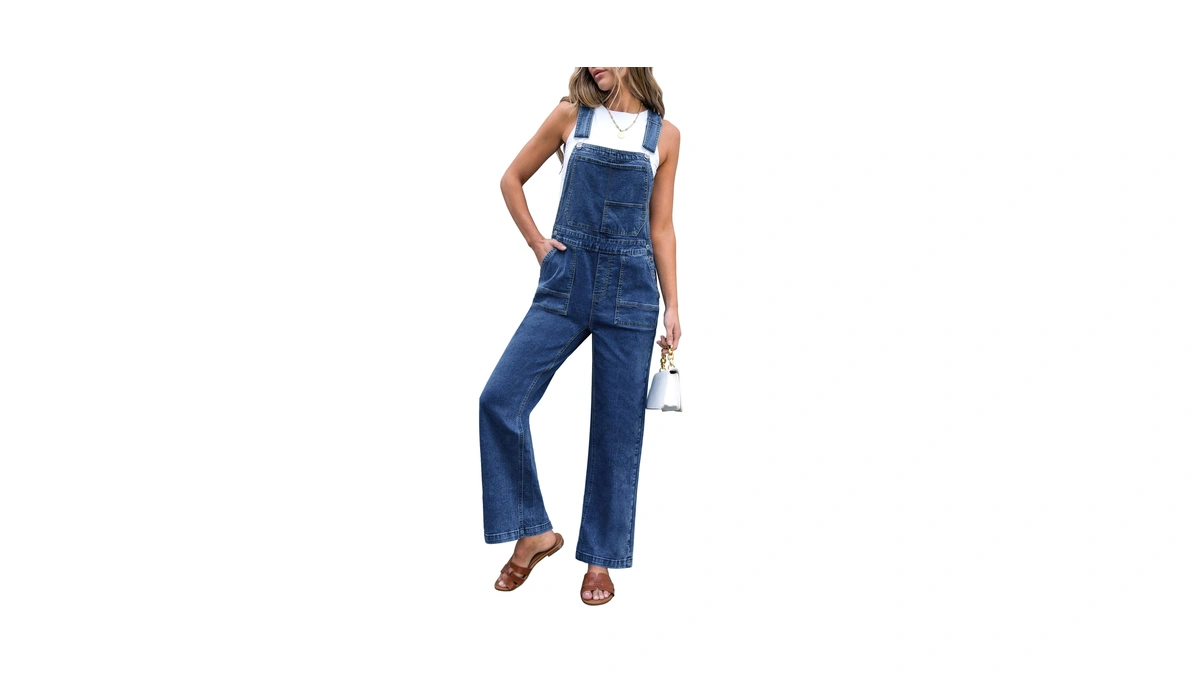 Luvamia Jean Overalls For Women Loose Fit Straight Wide Leg