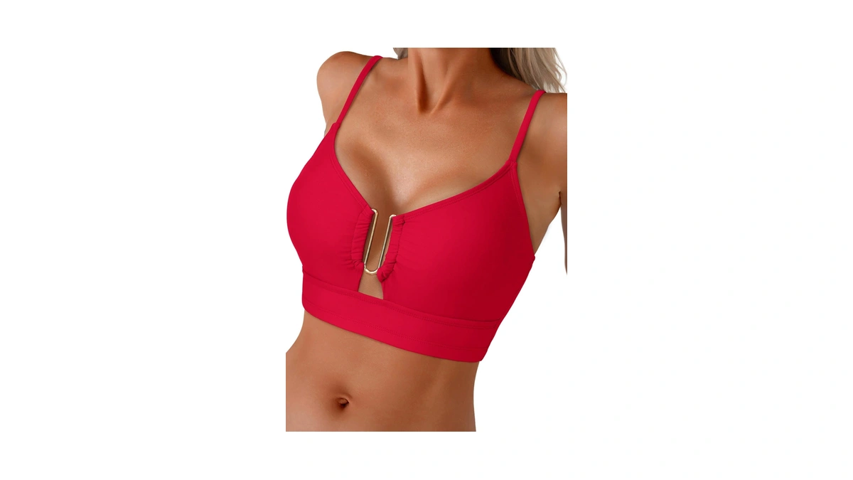 Herseas Womens Bikini Top U-wire Chest Suppor...