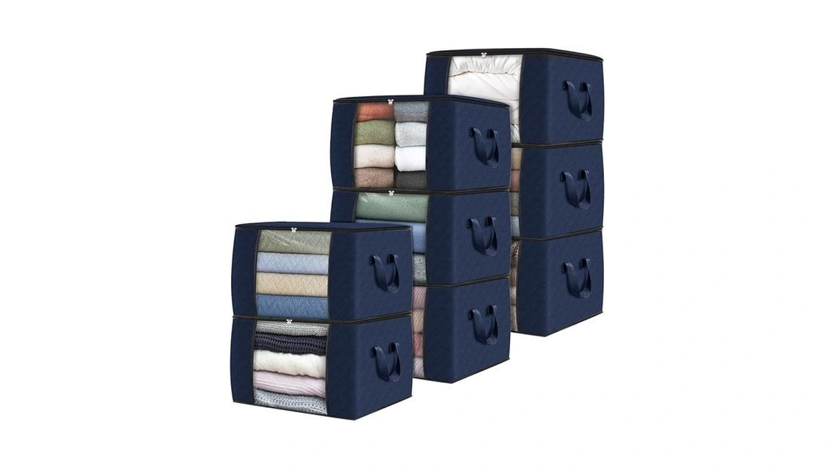 Fab Totes Storage Bags,clothes Blanket Storage Bins Foldable Closet Organizers