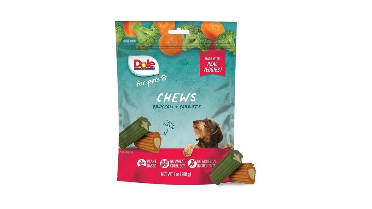 Dole For Pets Dog Chews, Assorted Broccoli + Carrot Vegetable-flavored