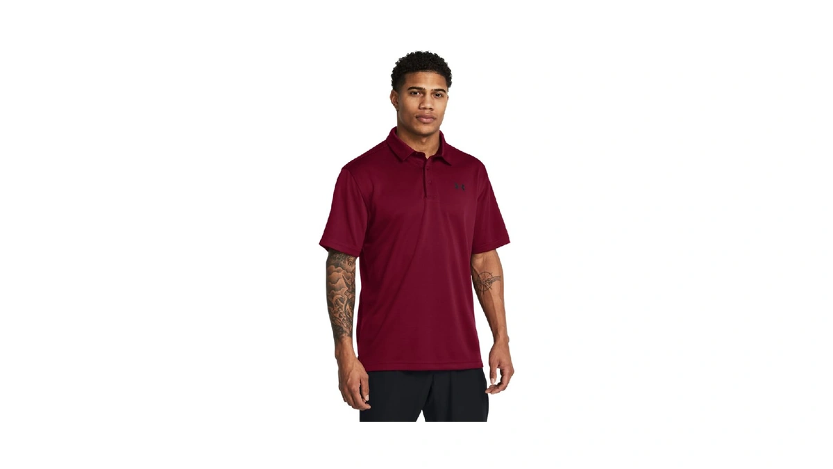 Under Armour Men's Tech Golf Polo, (625) Cardinal / /