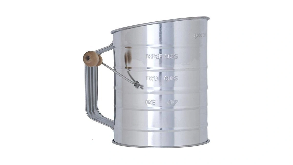 Goodcook Everyday Hand Crank Sifter With Wood Knob, 3 Cup