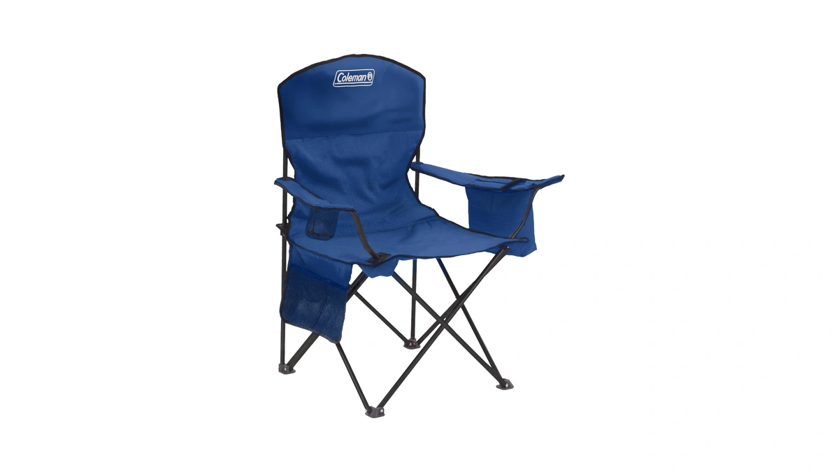 Coleman Portable Camping Chair With 4-can Cooler, Cushioned Seat &