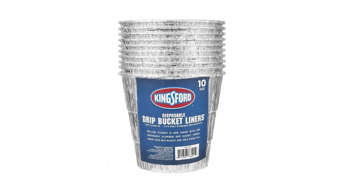 Kingsford Disposable Drip Bucket Liners, Aluminum Grease Bucket Liners For