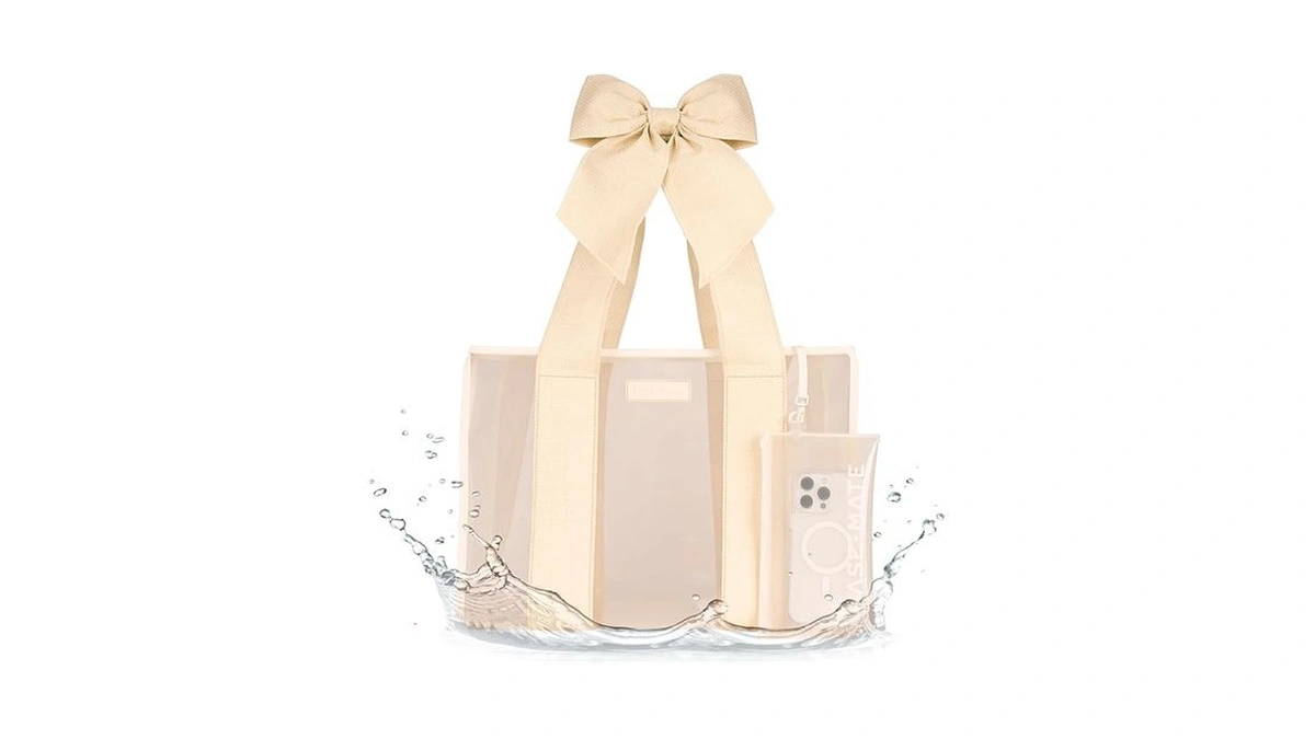 Case-mate Special Edition Ecru Raffia Bow Beach Tote - Lightweight
