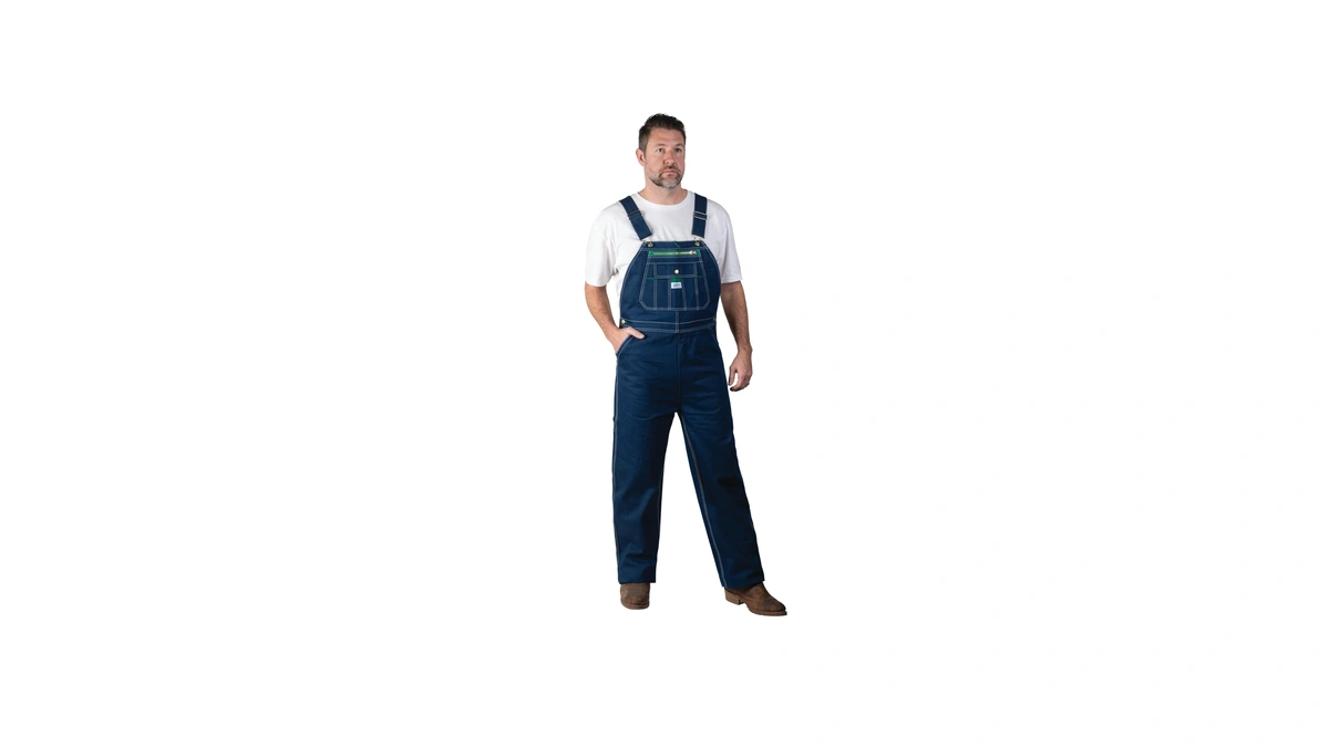 Men's Liberty Work Denim Zip Fly Bib Overalls 64x32
