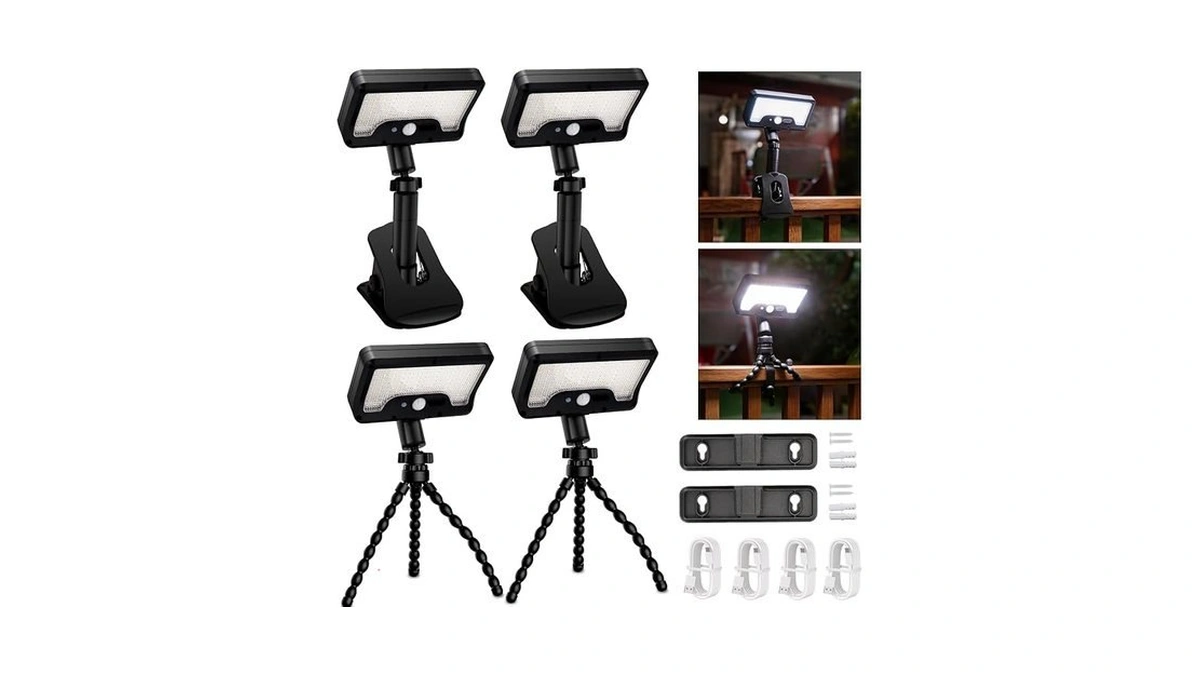 3 In 1 Clip On Solar Lights Outdoor With Motion