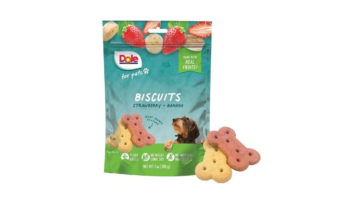Dole For Pets Dog Biscuits Assorted Banana + Strawberry Mix,