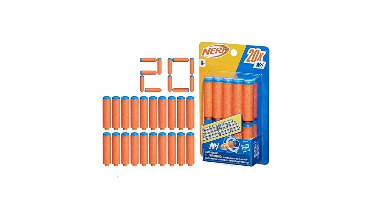 Nerf N Series N1 Darts, Includes 20 Refill Darts, Compatible