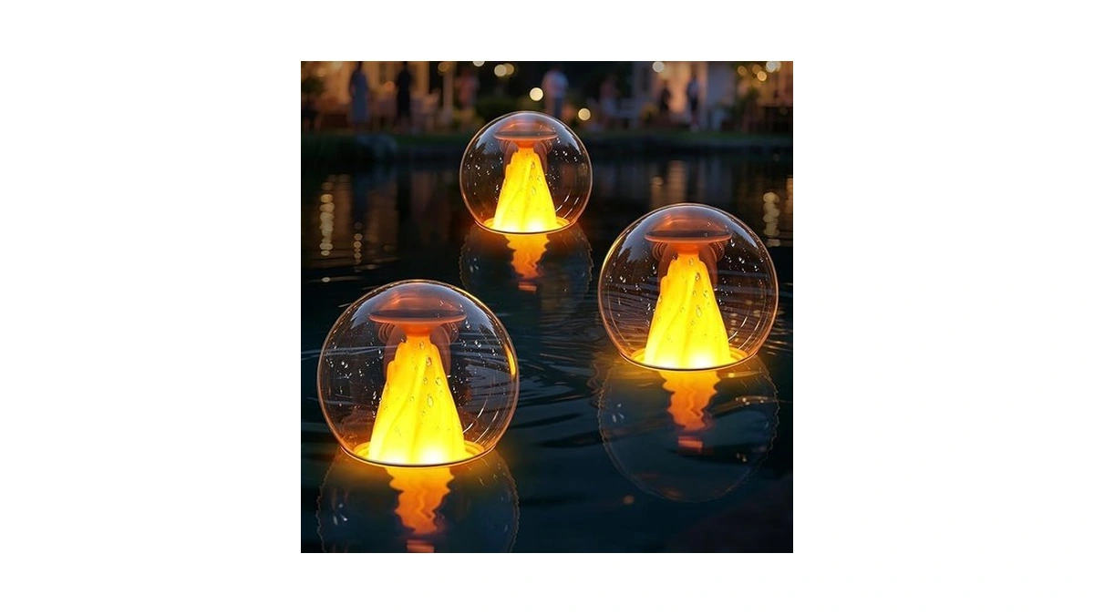 Niceput Floating Pool Lights, 2026 Solar Powered Flame Pool Lights